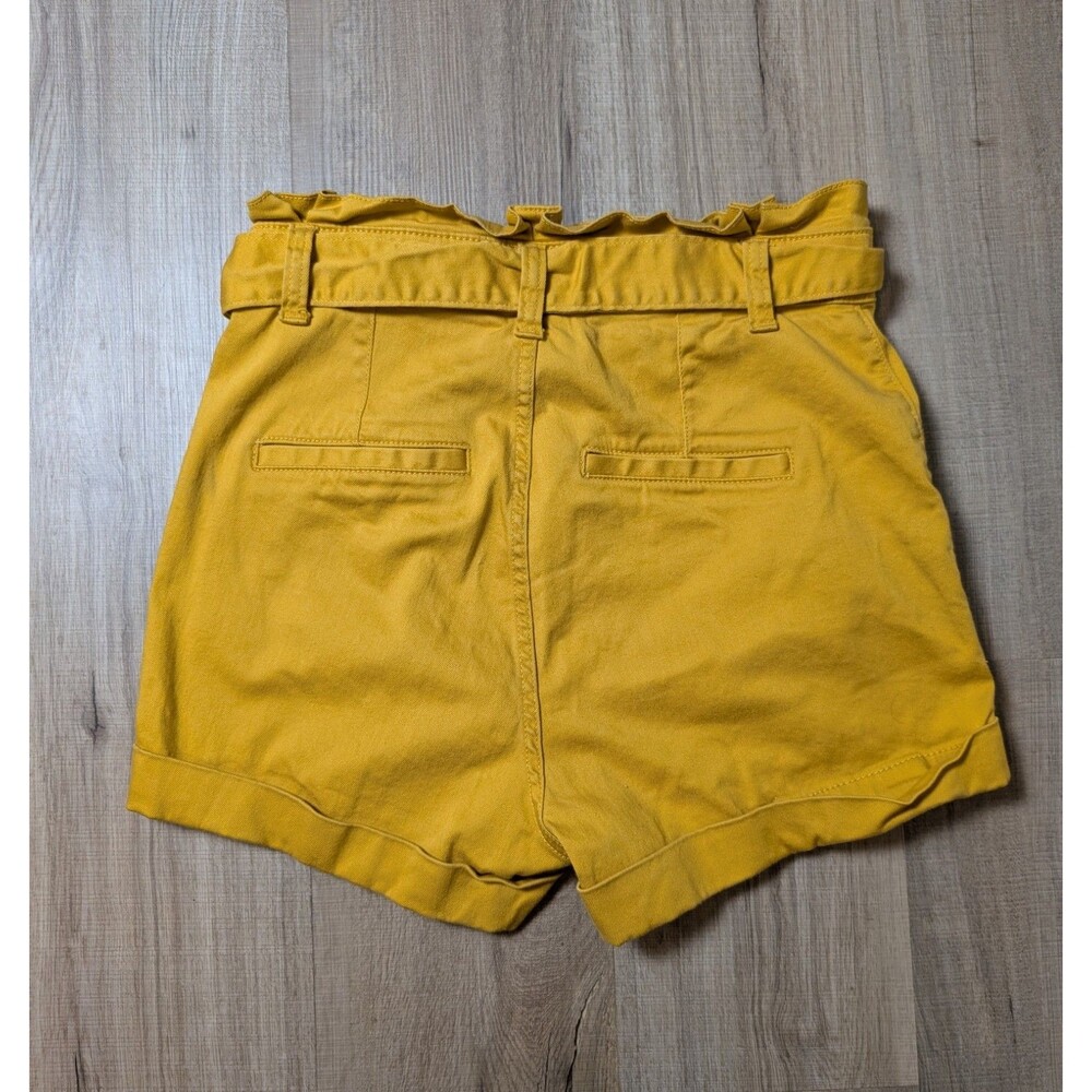 Express Size 8 Shorts Shortie Super High Rise Stretch Mustard Boho Retro - Picture 3 of 12